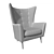 Modern Dolton Armchair: 6 Fabrics, Full Size & Plugin-Free 3D model small image 3