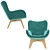 Elegant Doris Arm Chair - Ultra Comfort & Style 3D model small image 2