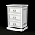 Oxford Poplar Bedside Table 3D model small image 3