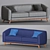 Elegant Corona Sofa: 2 Fabric Options 3D model small image 1