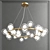 Milk Bubble Glass Chandelier 3D model small image 3