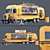 Vintage Airstream Food Truck 3D model small image 1