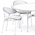 Sleek Harri Table & Elegant Luz Chair 3D model small image 5