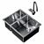 BLANCO Andano 340/180-U: Stylish Undermount Kitchen Sink 3D model small image 1