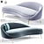 Elegant Sand Curve Sofa 3D model small image 1