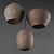 Wicker Pendant Lights Set 3D model small image 4