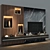 Sleek TV Wall Set - 73 Inch 3D model small image 2