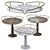 Elegant Postmodern Iron Side Table 3D model small image 1