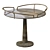 Elegant Postmodern Iron Side Table 3D model small image 4