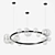 Skandi Iona Pendant Light Set: Circle & Horizontal Designs 3D model small image 2