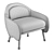 Sleek Corolla Chair: Elegant, Modern Design 3D model small image 1