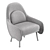 Modern Corolla Chair 272: Stylish Seating Solution 3D model small image 4