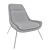 Sleek Eero Accent Chair 3D model small image 3