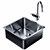 BLANCO ANDANO 400-U: Premium Stainless Steel Undermount Sink 3D model small image 1