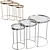 Sleek Silver Nesting Tables 3D model small image 2