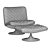Compact Arm Chair: 74x55x39mm 3D model small image 4
