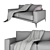 Cleveland Linen Sofa: Streamlined Mid-Century Modern Design 3D model small image 2