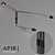 Adjustable Metal Wall Lamp with AP_3 Design 3D model small image 1