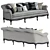 Gianfranco Ferre Home Nashville 3-Seat Sofa 3D model small image 2