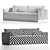 Modern Miami Sofa: Sleek Design 3D model small image 3