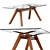Modern Bamboo and Glass Zeus LG Table 3D model small image 1