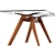 Modern Bamboo and Glass Zeus LG Table 3D model small image 4