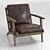 Refined Raylan Leather Armchair 3D model small image 1