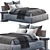 Meridiani Bed FOX: 2013 Model with Stunning Design 3D model small image 1