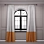 Arched Window Curtains: Elegant and Perfect Fit 3D model small image 1