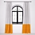 Arched Window Curtains: Elegant and Perfect Fit 3D model small image 4