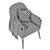 Elegant NUSS Sandalyeci Chair 3D model small image 4