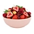 Vibrant Red Berry Bowl: Realistic 3D Model 3D model small image 1