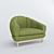 Cozy B&B Single Sofa: Real Scale, Corona Render 3D model small image 4