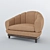 Cozy B&B Single Sofa: Real Scale, Corona Render 3D model small image 6