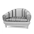 Cozy B&B Single Sofa: Real Scale, Corona Render 3D model small image 19