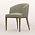 Elegant Upholstered Vanity Chair 3D model small image 1