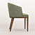 Elegant Upholstered Vanity Chair 3D model small image 2