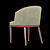Elegant Upholstered Vanity Chair 3D model small image 7