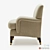 Elegant Rosewater Armchair: 3D Model 3D model small image 3