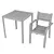 Schelland Outdoor Table and Chair Set 3D model small image 3