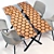 Modern Oak Dining Table and Chairs 3D model small image 2