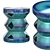 Turquoise Zig Zag Pedestal 3D model small image 1