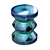 Turquoise Zig Zag Pedestal 3D model small image 3