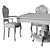 Elegant Doge Dining Set: Table & Armchair 3D model small image 5