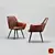 Vintage Harry Old Chair 3D model small image 3