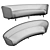 Dandy 4-Seater Sofa: Modern Elegance 3D model small image 2