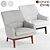 Fredericia A-Chair: Sleek and Stylish Armchair 3D model small image 1