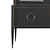 Ambra Libreria: Black Lacquered Bookcase with Metal Inserts 3D model small image 2