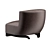 Velvet Vittoria Chair: Luxurious Bronze and Brass Design 3D model small image 4