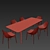 Pianca Maestro Table & Gamma Chair: Modern Elegance for your Space 3D model small image 3